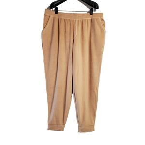 Koolaburra by UGG Cozy Fleece Jogger Pants in Doe Tan Womens Size 1X Petite